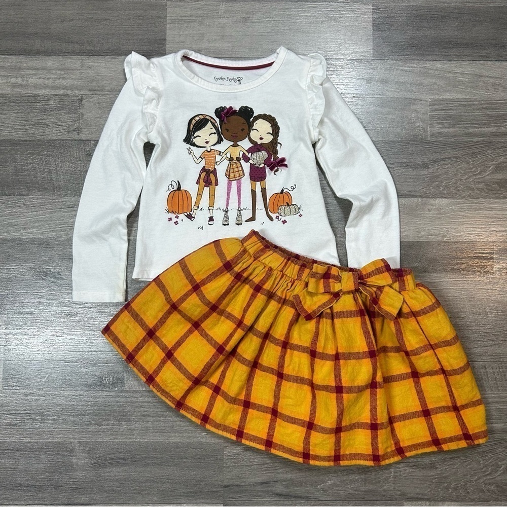 Cynthia Rowley Toddler Girls Fall Long Sleeve & Skirt Outfit